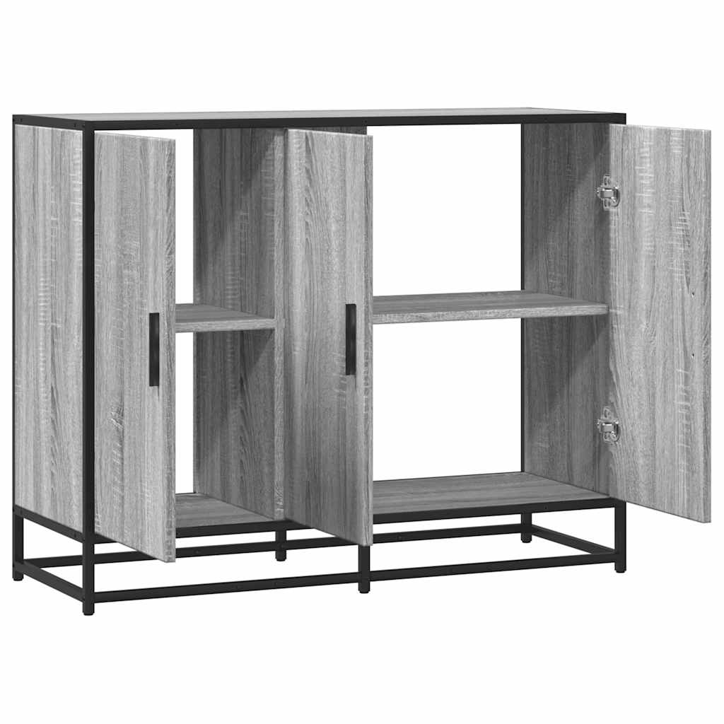 Buffet sonoma gris 94x35x76 cm bois d'ingénierie - XIOS