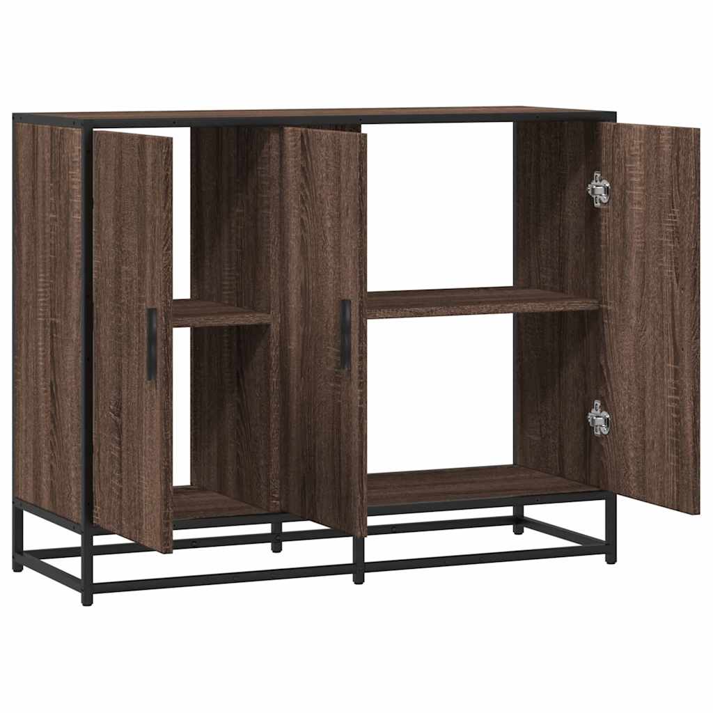 Buffet chêne marron 94x35x76 cm bois d'ingénierie - XIOS