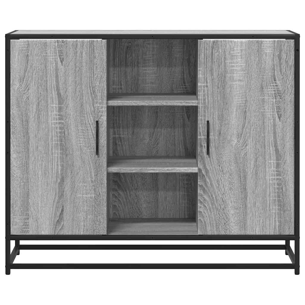 Buffet sonoma gris 92x35x76 cm bois d'ingénierie - XIOS