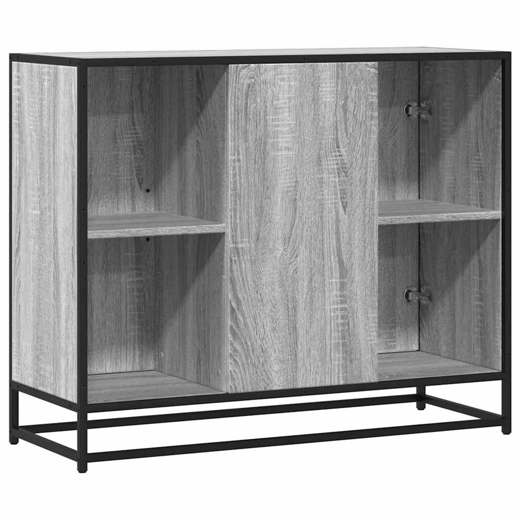 Buffet sonoma gris 92x35x76 cm bois d'ingénierie - XIOS