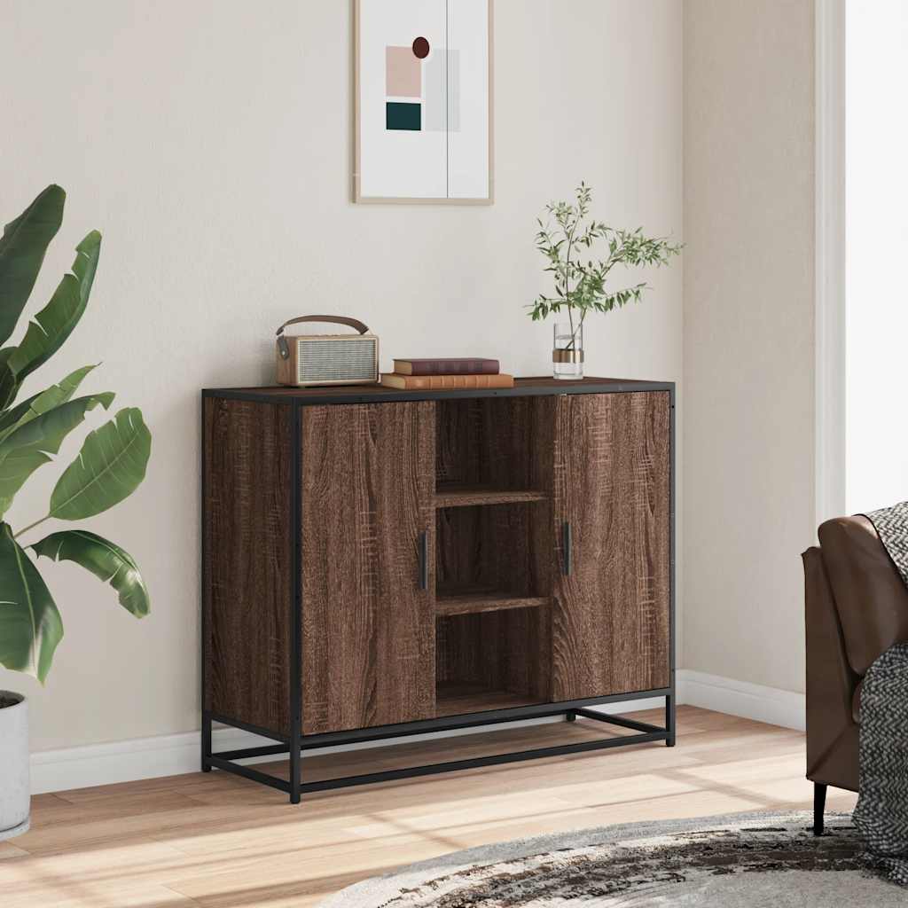 Buffet chêne marron 92x35x76 cm Bois d'ingénierie - XIOS