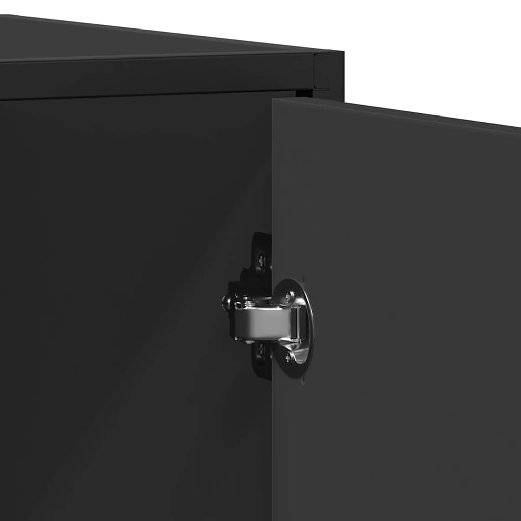 Buffet noir 92x35x76 cm bois d’ingénierie - XIOS