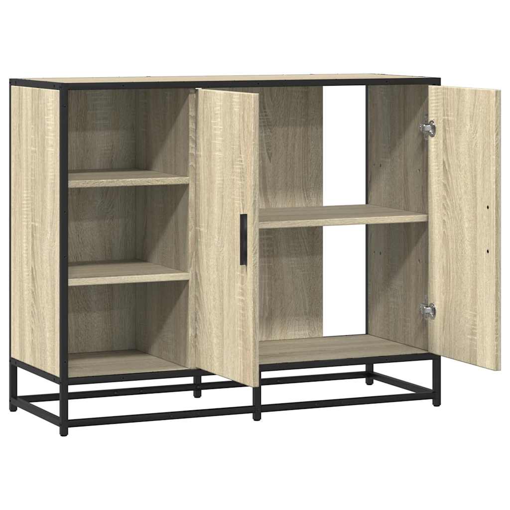 Buffet chêne sonoma 92x35x76 cm bois d'ingénierie - XIOS