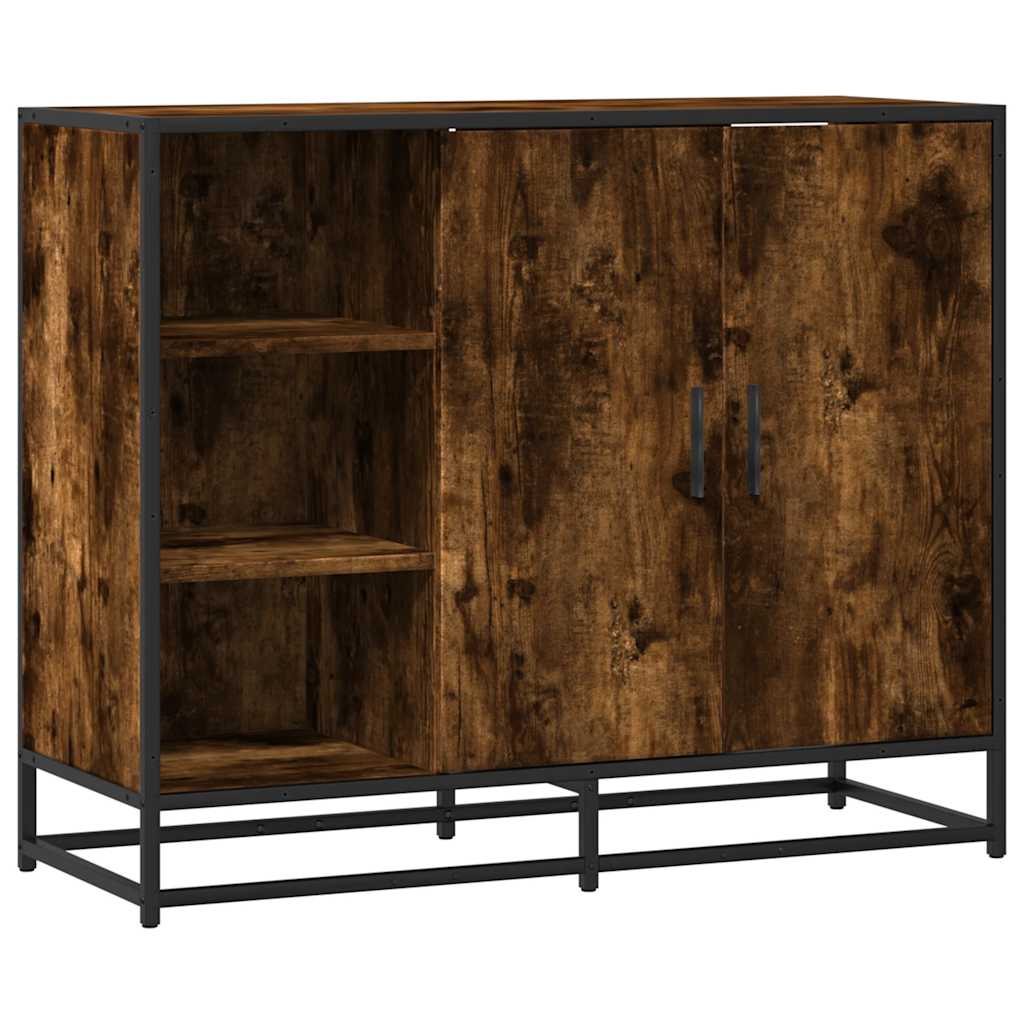 Buffet chêne fumé 92x35x76 cm bois d'ingénierie - XIOS