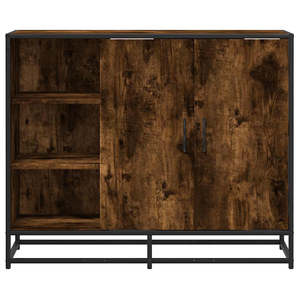 Buffet chêne fumé 92x35x76 cm bois d'ingénierie - XIOS