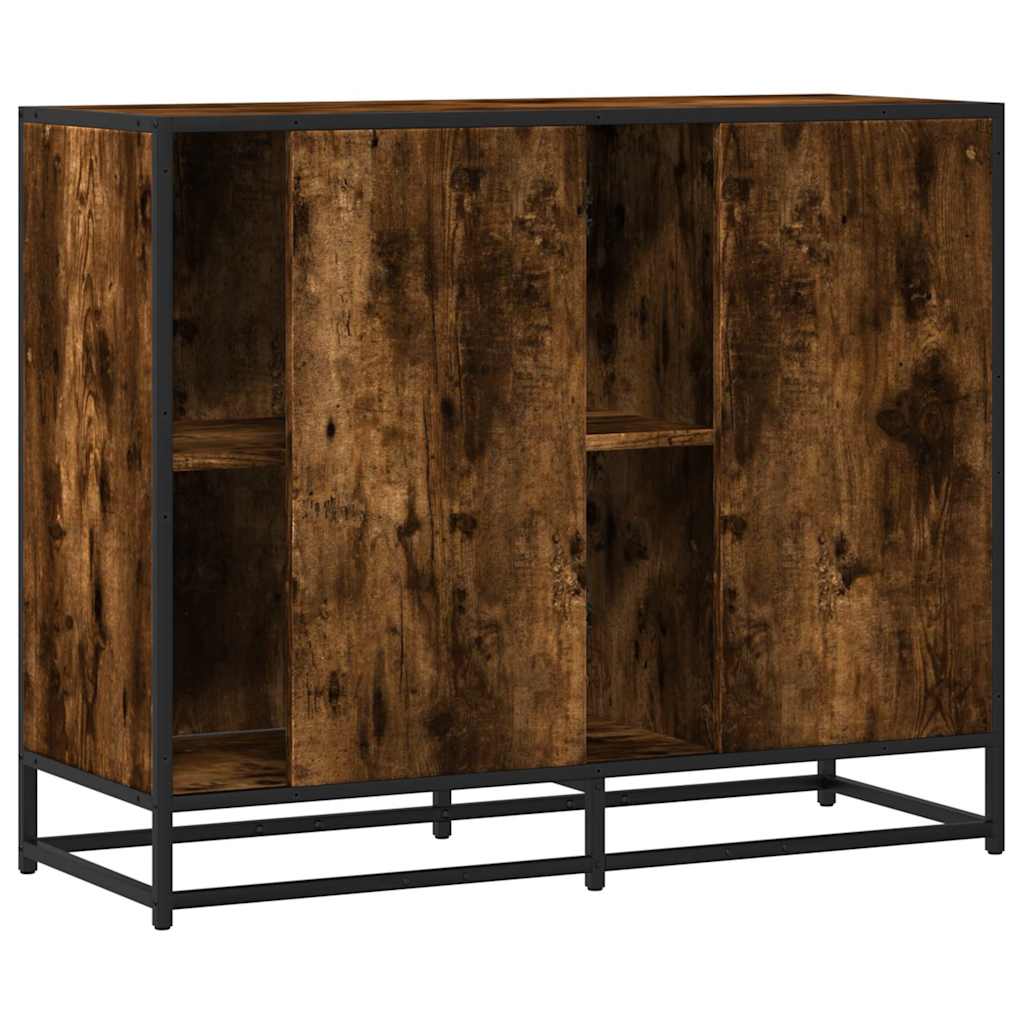 Buffet chêne fumé 92x35x76 cm bois d'ingénierie - XIOS