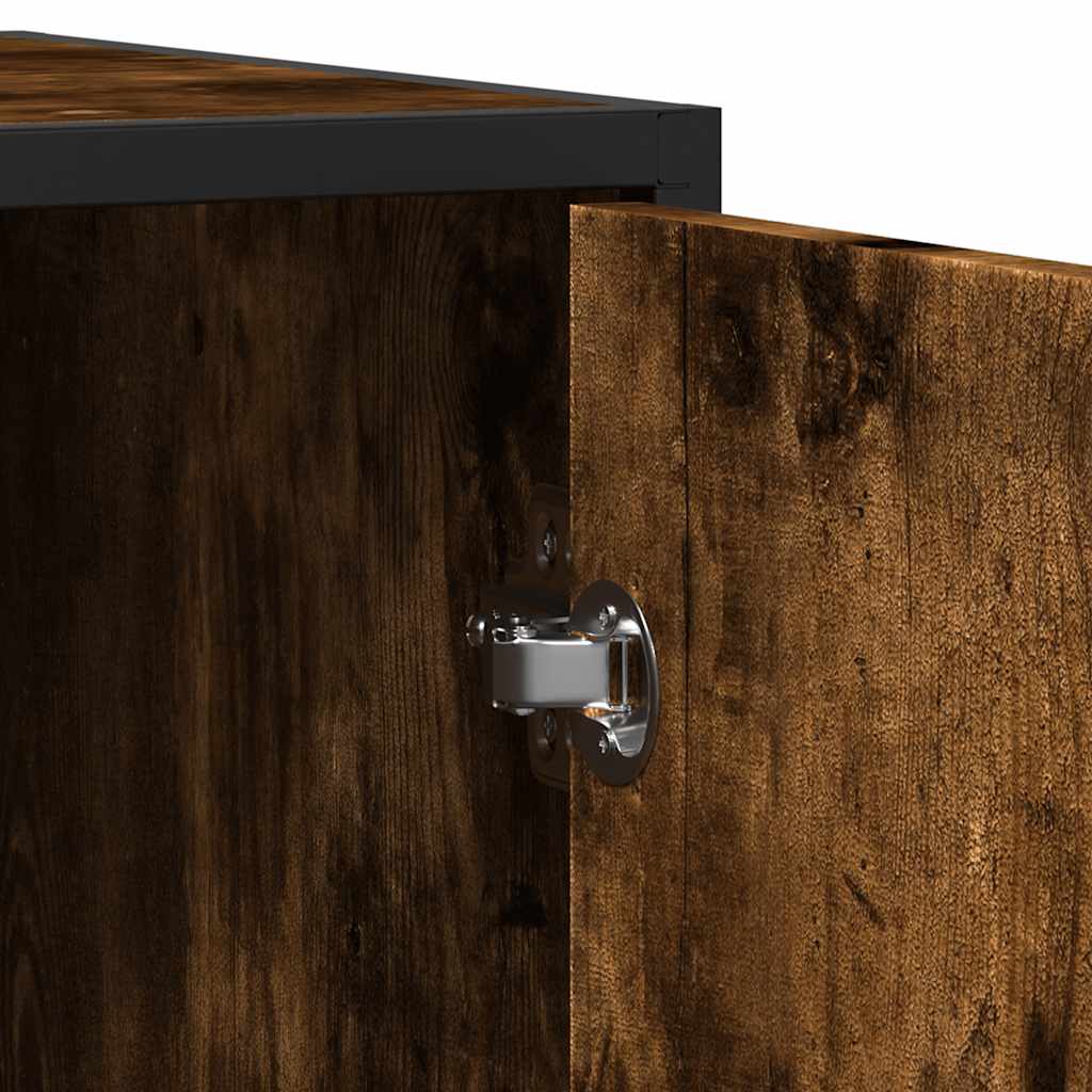 Buffet chêne fumé 92x35x76 cm bois d'ingénierie - XIOS