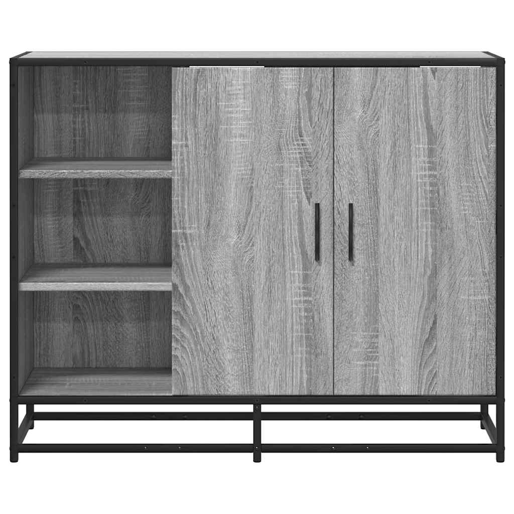 Buffet sonoma gris 92x35x76 cm bois d'ingénierie - XIOS