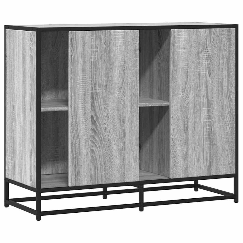 Buffet sonoma gris 92x35x76 cm bois d'ingénierie - XIOS