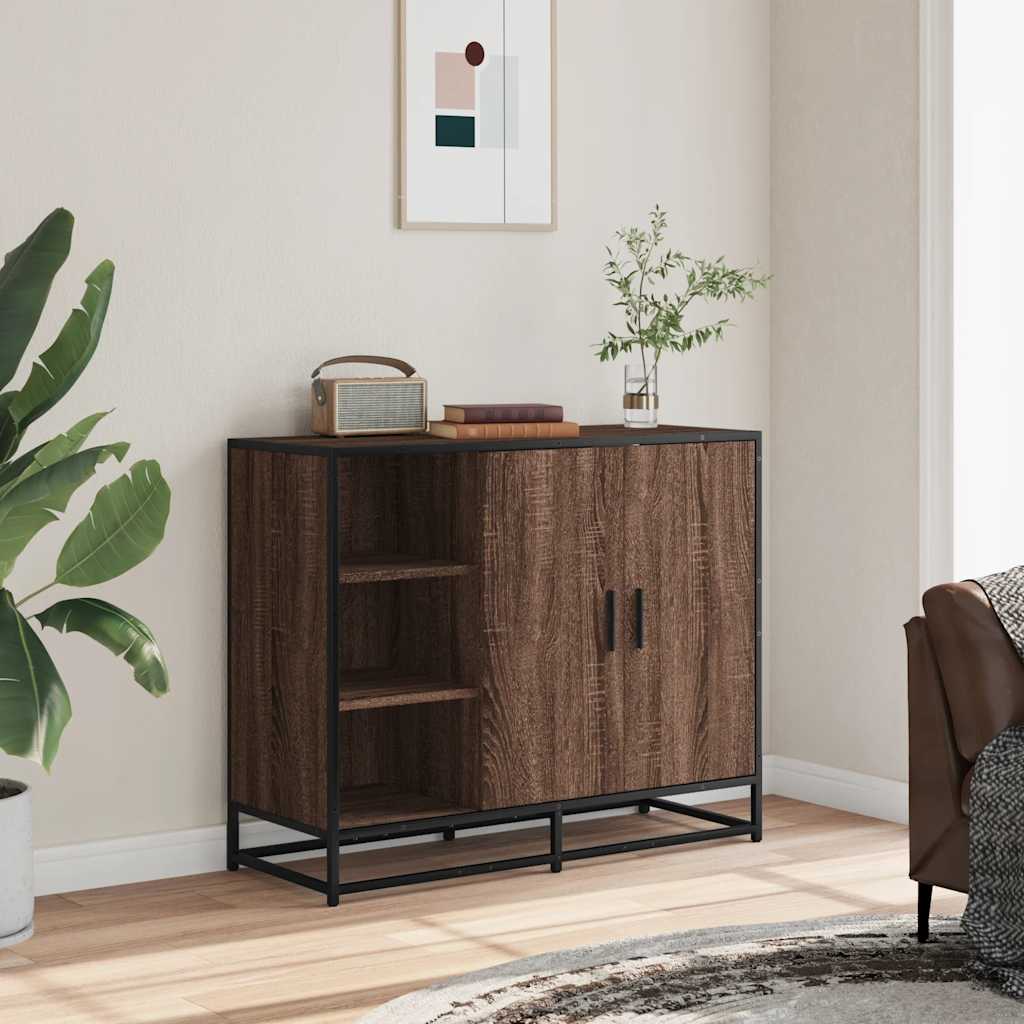 Buffet chêne marron 92x35x76 cm Bois d'ingénierie - XIOS