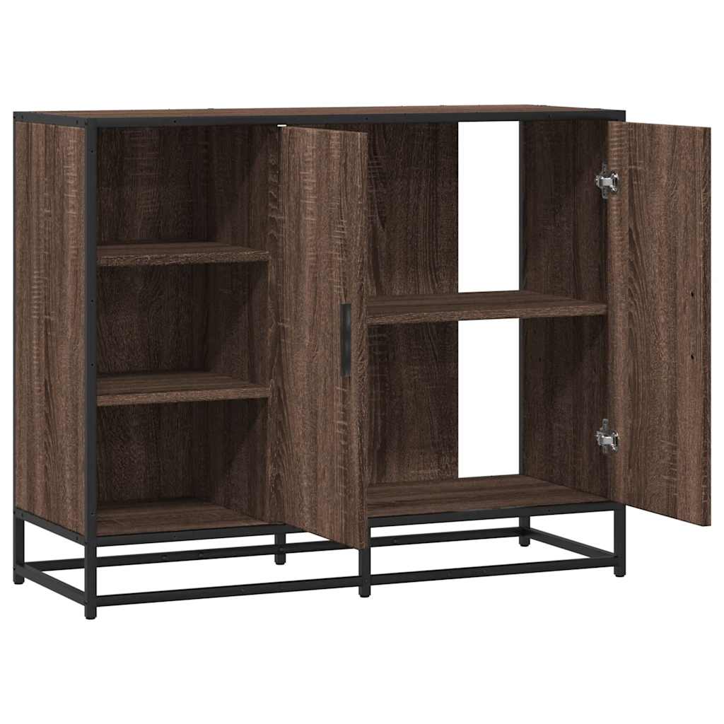Buffet chêne marron 92x35x76 cm Bois d'ingénierie - XIOS