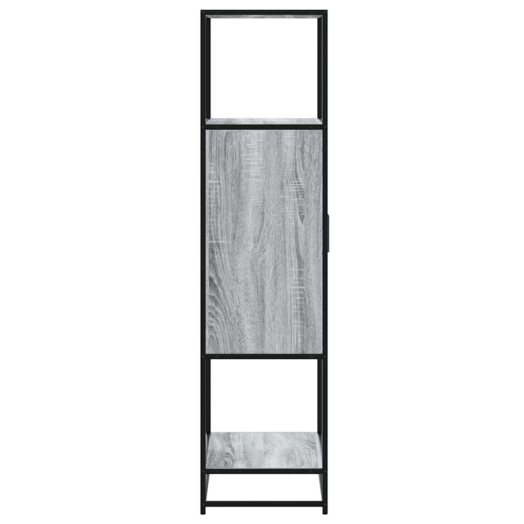 Buffet haut sonoma gris 68x35x139 cm bois d'ingénierie et métal - XIOS