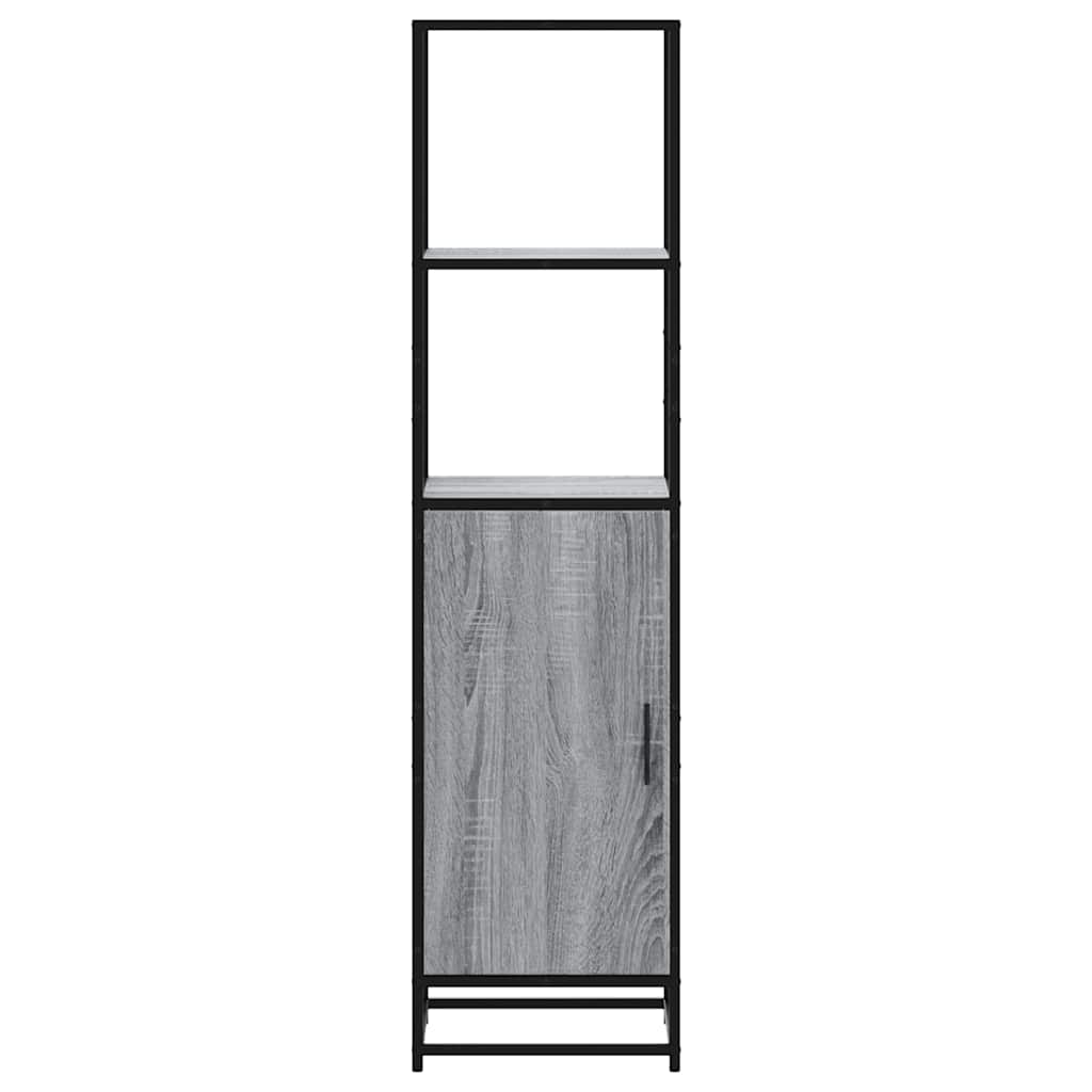Buffet haut sonoma gris 35,5x35x139 cm bois d'ingénierie métal - XIOS