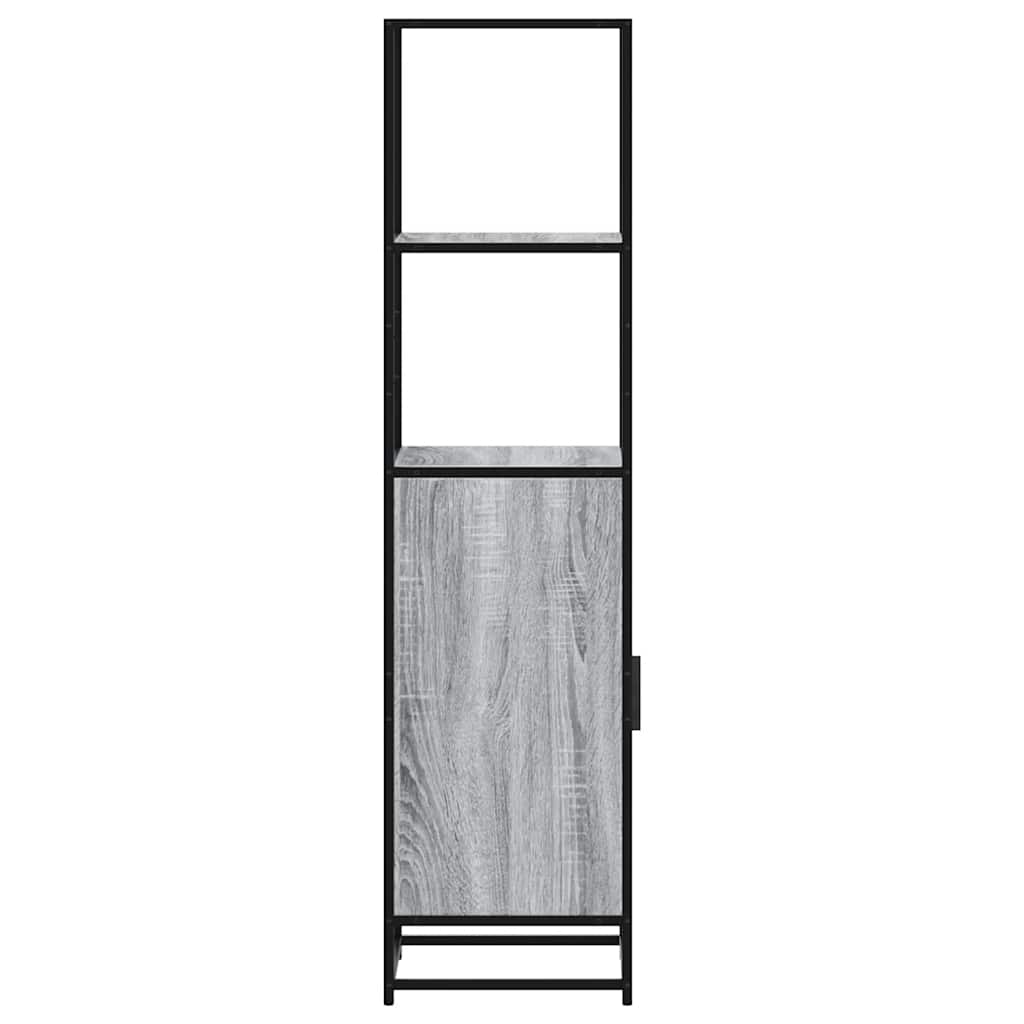 Buffet haut sonoma gris 35,5x35x139 cm bois d'ingénierie métal - XIOS