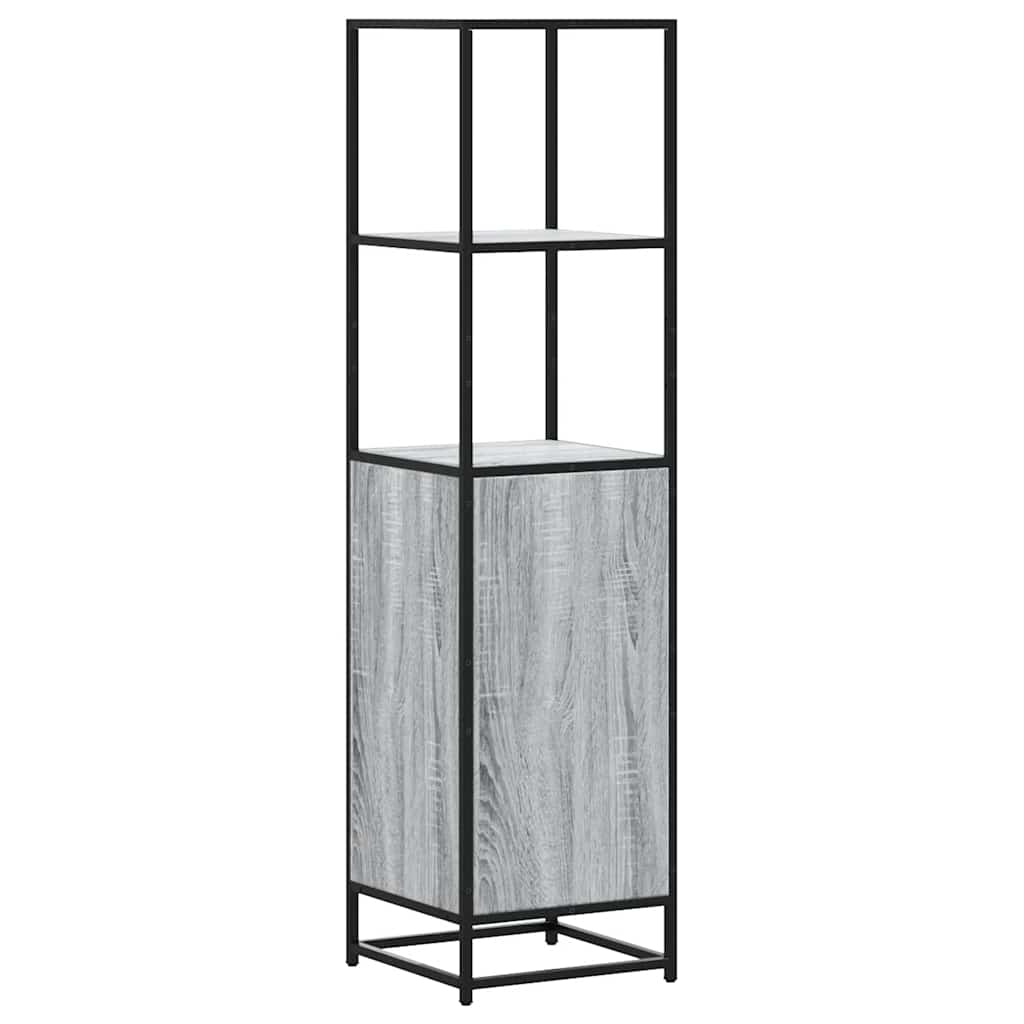 Buffet haut sonoma gris 35,5x35x139 cm bois d'ingénierie métal - XIOS