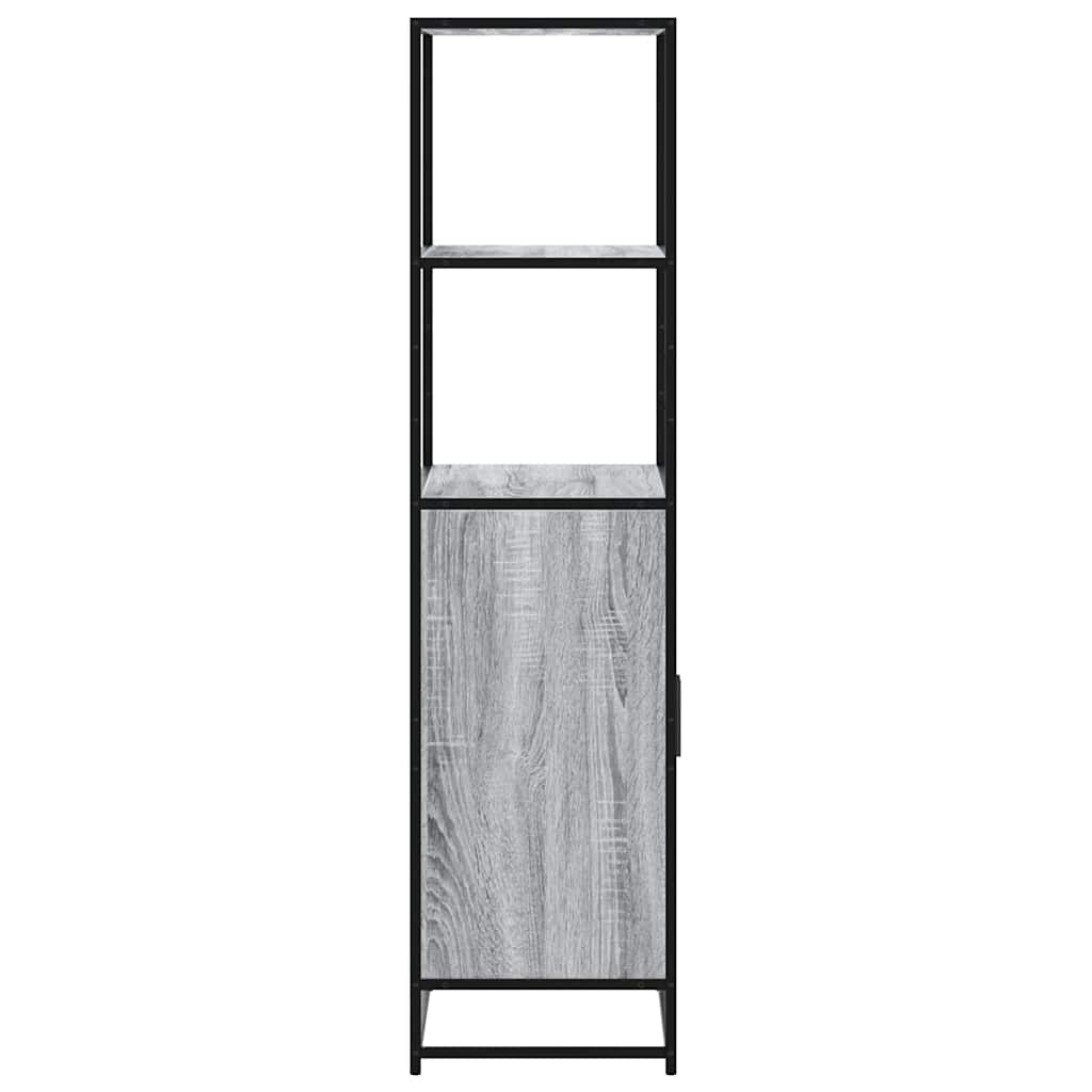 Buffet haut sonoma gris 68x35x139 cm bois d'ingénierie et métal - XIOS