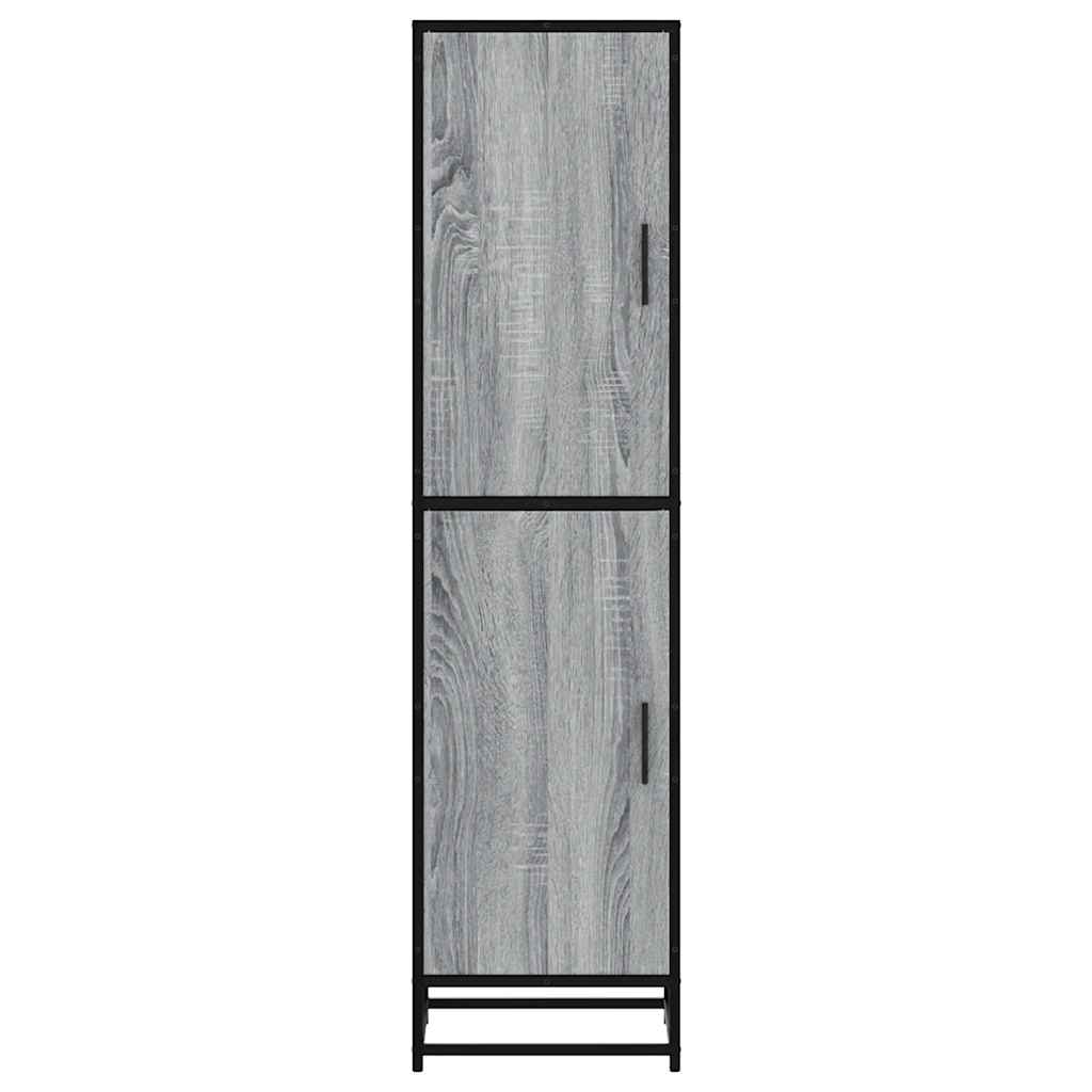 Buffet haut sonoma gris 35,5x35x139 cm bois d'ingénierie métal - XIOS