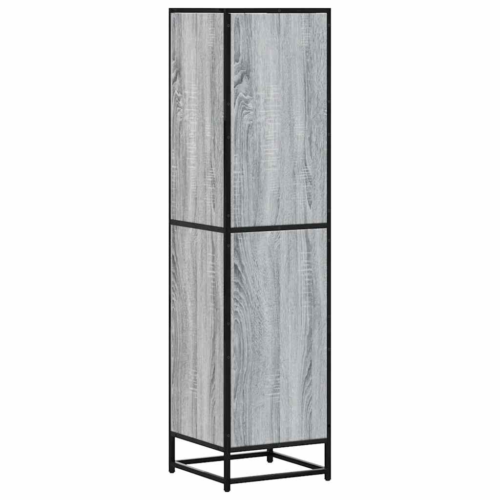 Buffet haut sonoma gris 35,5x35x139 cm bois d'ingénierie métal - XIOS