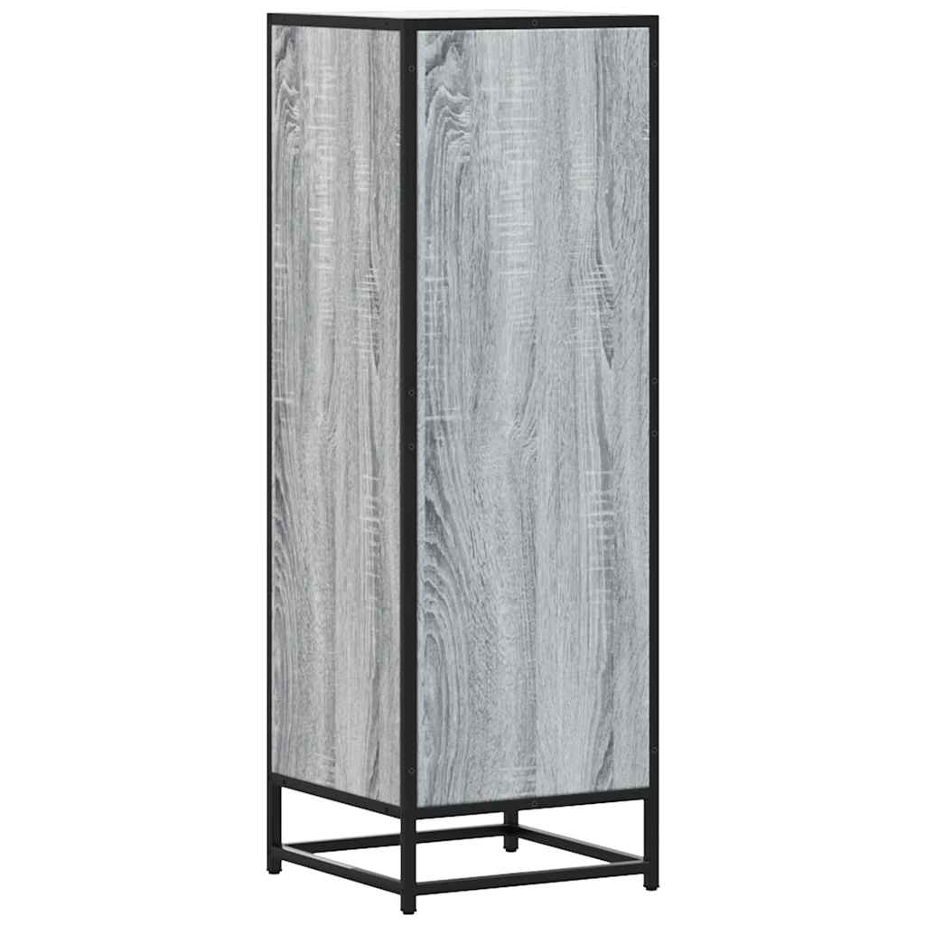 Buffet haut sonoma gris 35,5x35x106,5 cm bois ingénierie métal - XIOS