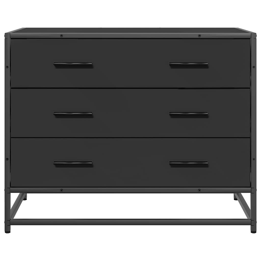 Armoire à tiroirs noir 70x41x56 cm bois d'ingénierie - XIOS