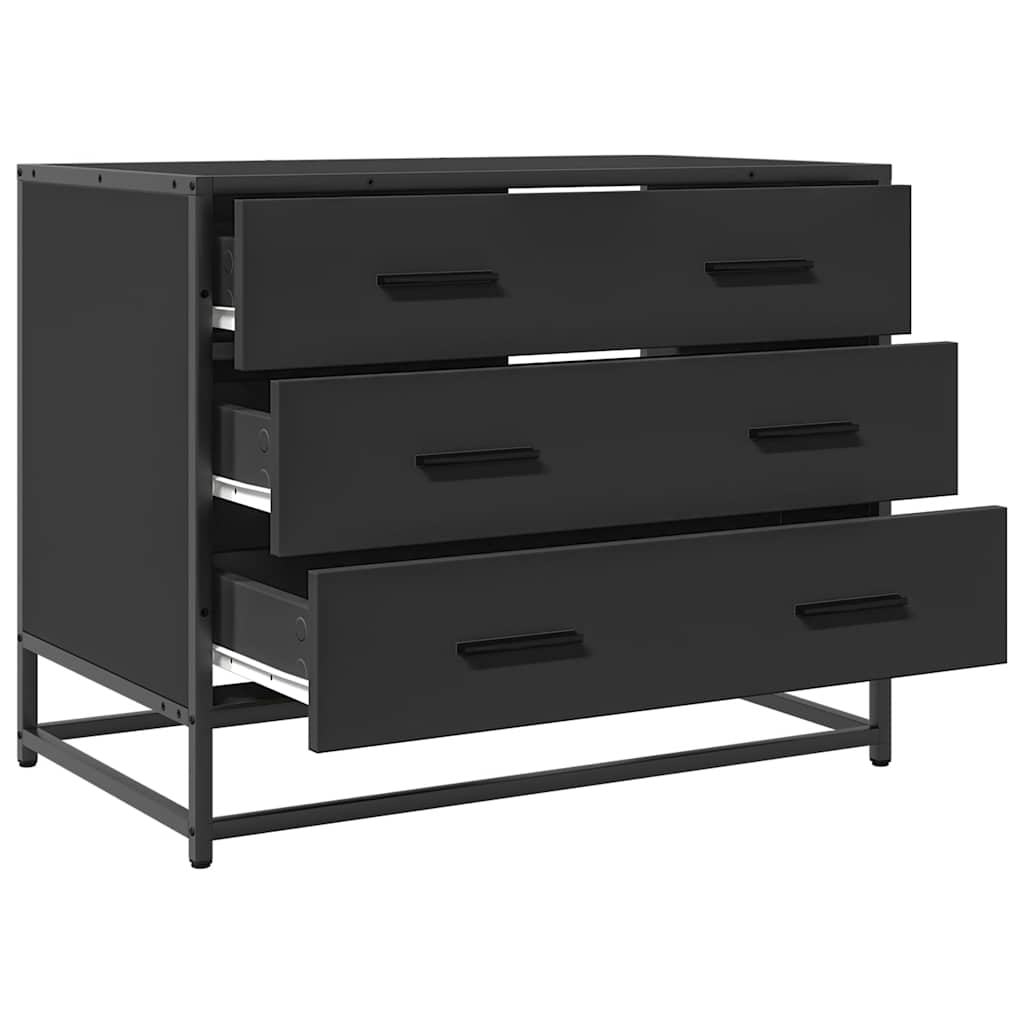 Armoire à tiroirs noir 70x41x56 cm bois d'ingénierie - XIOS