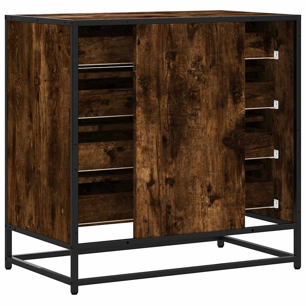 Commode chêne fumé 70x41x70 cm bois d'ingénierie - XIOS