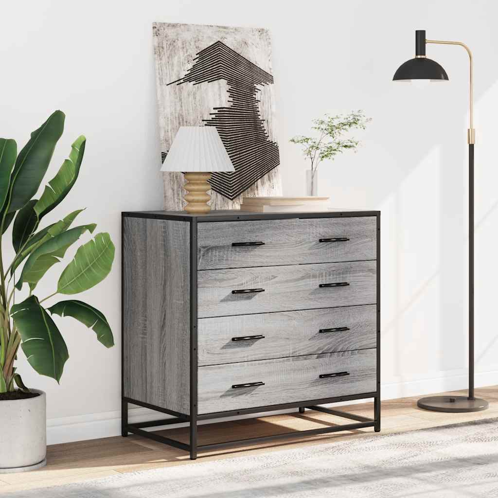 Commode sonoma gris 70x41x70 cm bois d'ingénierie - XIOS