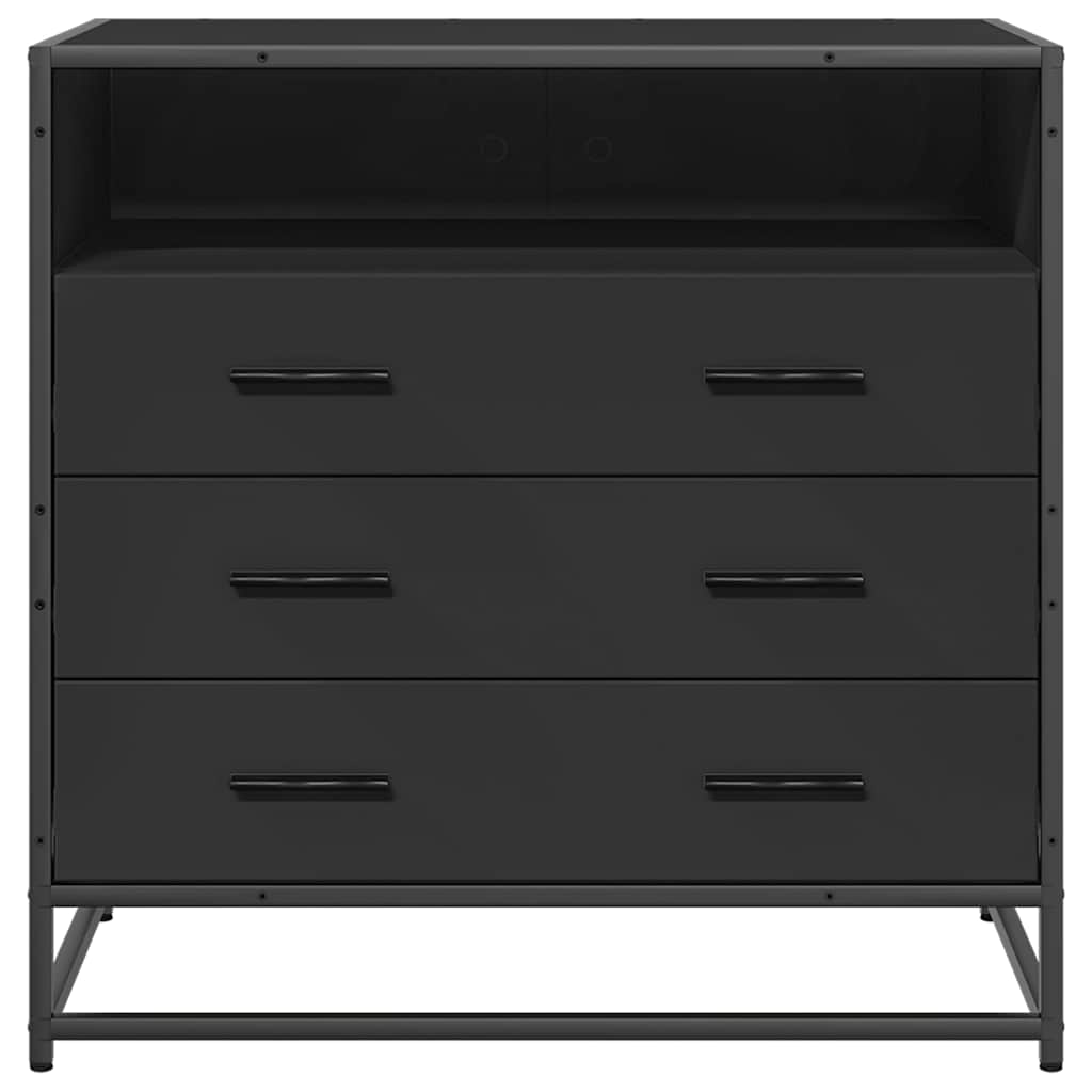 Commode noir 70x41x70 cm bois d'ingénierie - XIOS