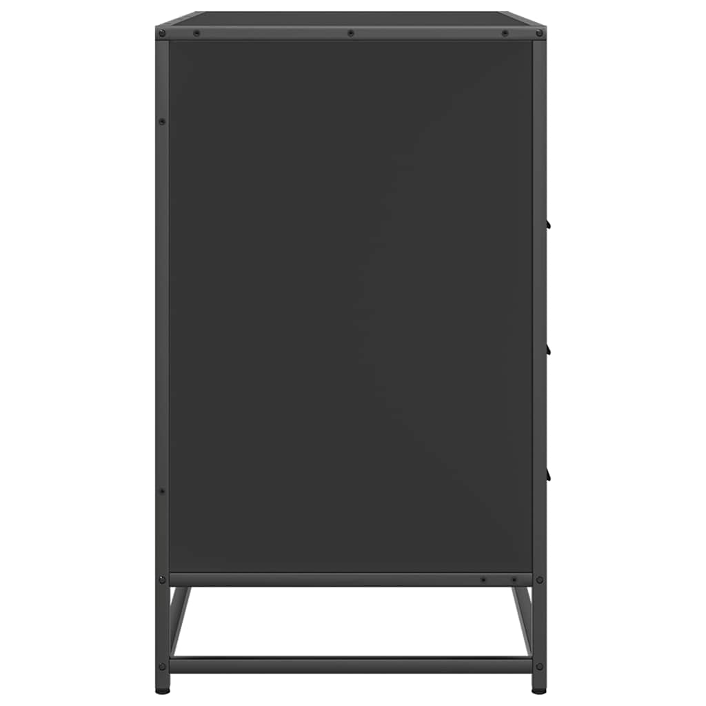 Commode noir 70x41x70 cm bois d'ingénierie - XIOS