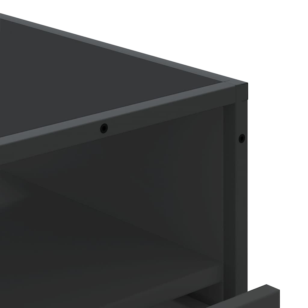 Commode noir 70x41x70 cm bois d'ingénierie - XIOS