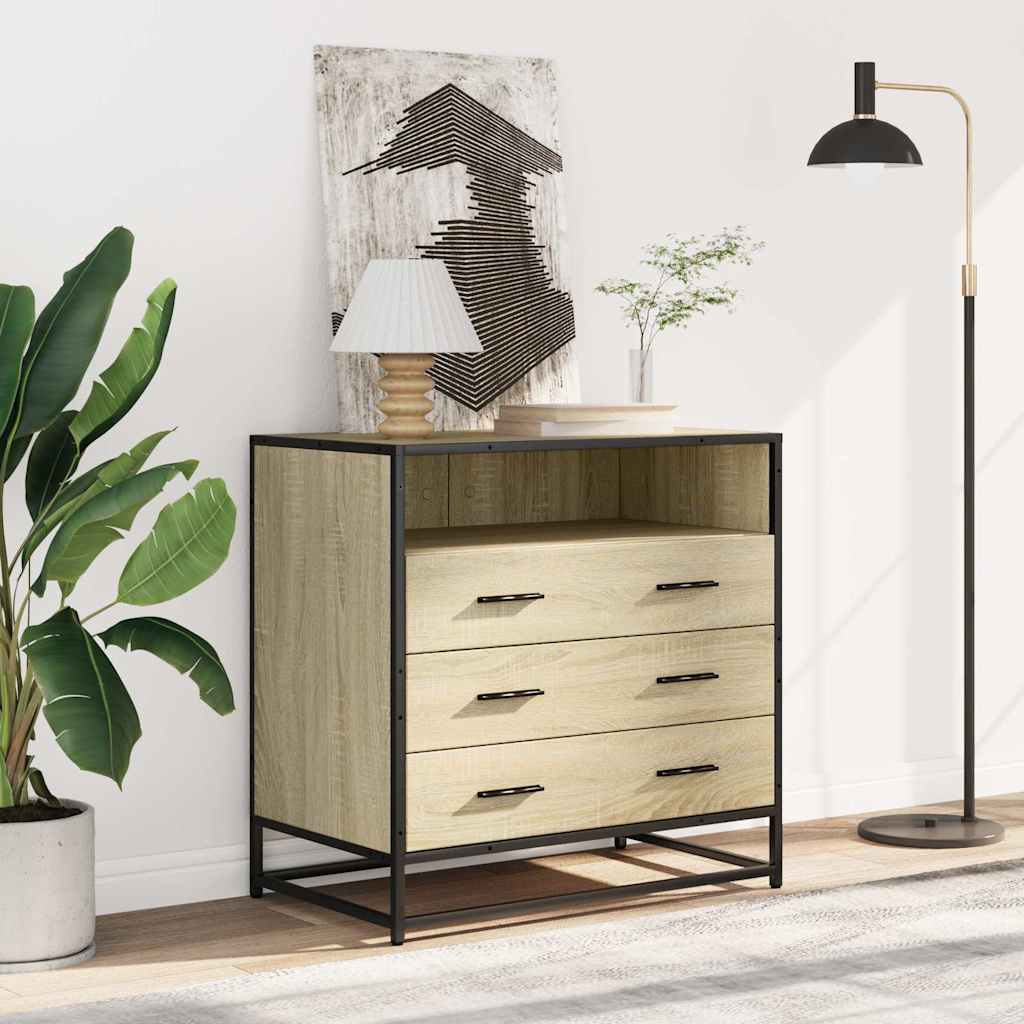 Commode chêne sonoma 70x41x70 cm bois d'ingénierie - XIOS