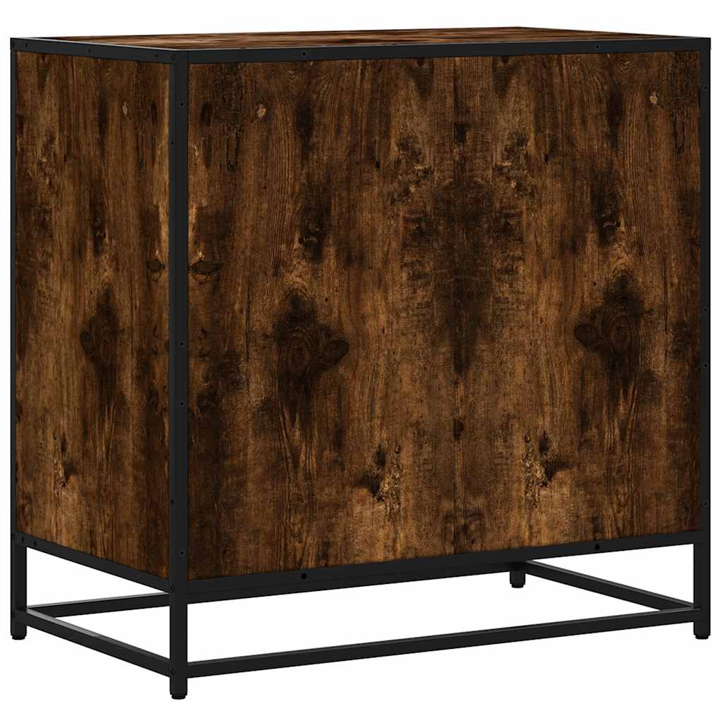 Commode chêne fumé 70x41x70 cm bois d'ingénierie - XIOS