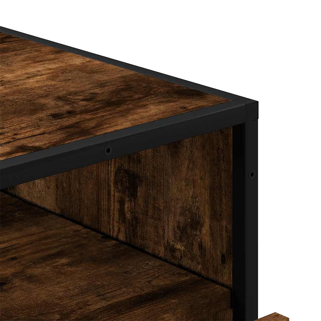 Commode chêne fumé 70x41x70 cm bois d'ingénierie - XIOS