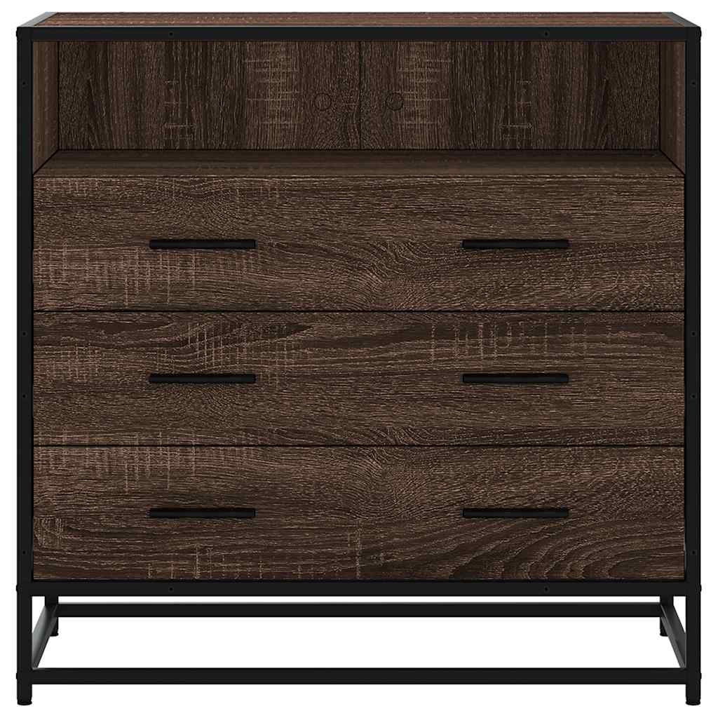 Commode chêne marron 70x41x70 cm bois d'ingénierie - XIOS