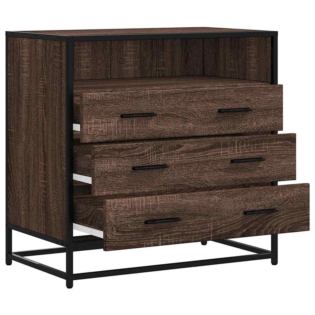Commode chêne marron 70x41x70 cm bois d'ingénierie - XIOS