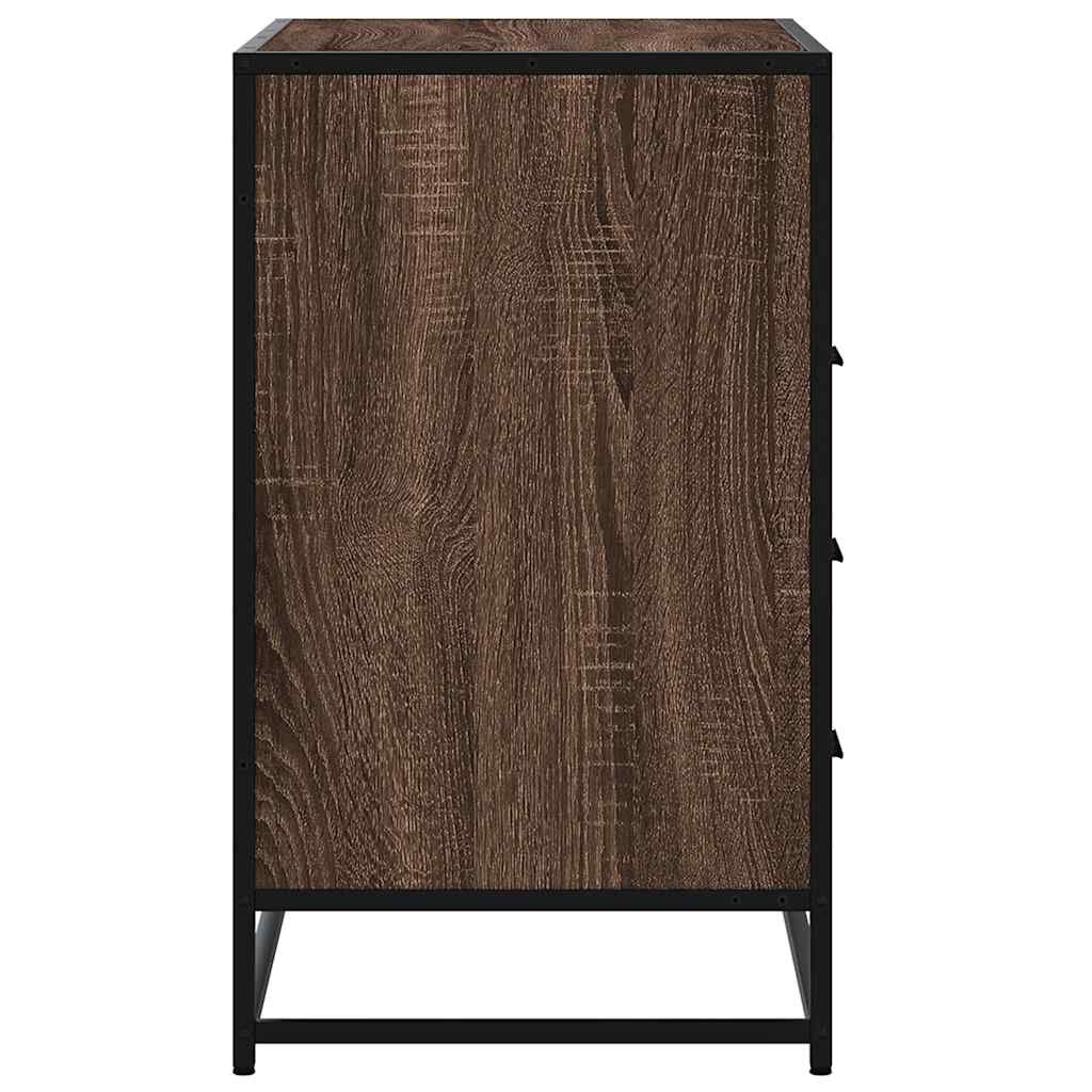 Commode chêne marron 70x41x70 cm bois d'ingénierie - XIOS