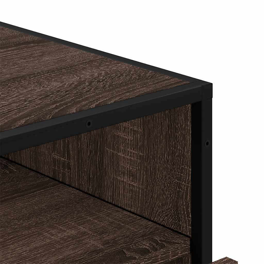 Commode chêne marron 70x41x70 cm bois d'ingénierie - XIOS