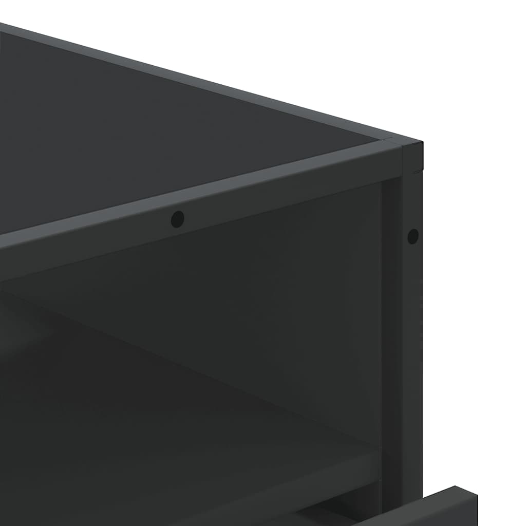 Commode noir 70x41x83,5 cm bois d'ingénierie - XIOS
