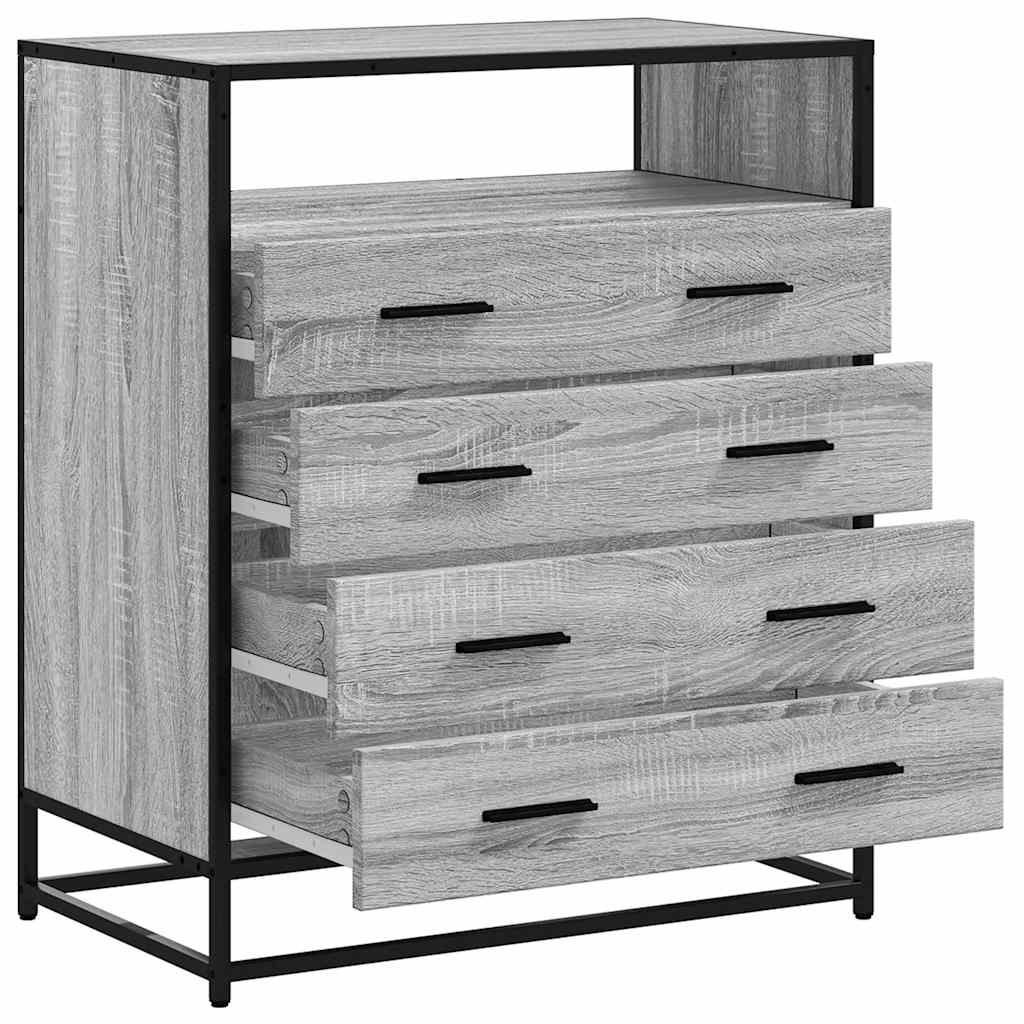 Commode sonoma gris 70x41x83,5 cm bois d'ingénierie - XIOS