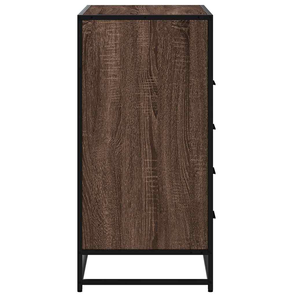 Commode chêne marron 70x41x83,5 cm bois d'ingénierie - XIOS