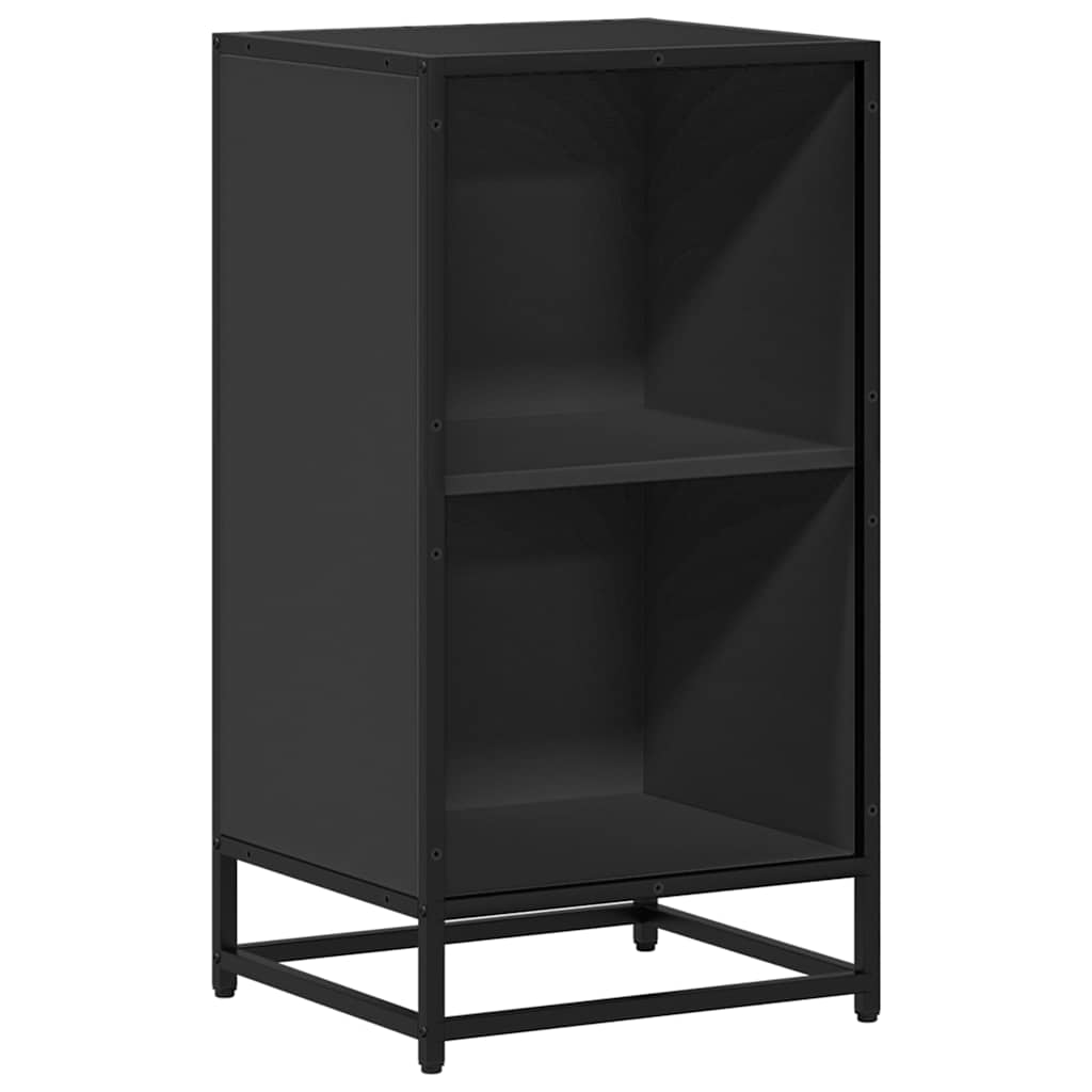 Bibliothèque noir 40x35x76 cm bois d'ingénierie - XIOS