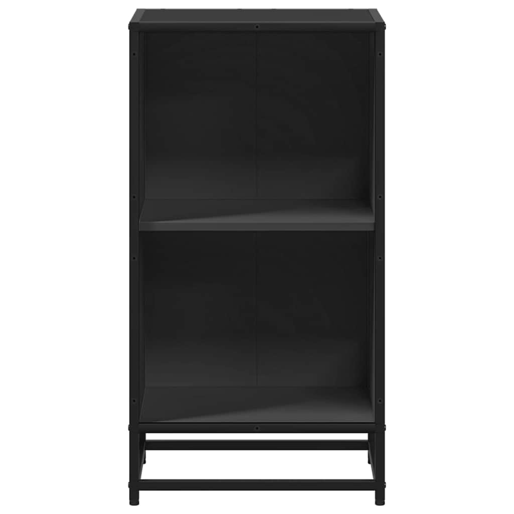 Bibliothèque noir 40x35x76 cm bois d'ingénierie - XIOS