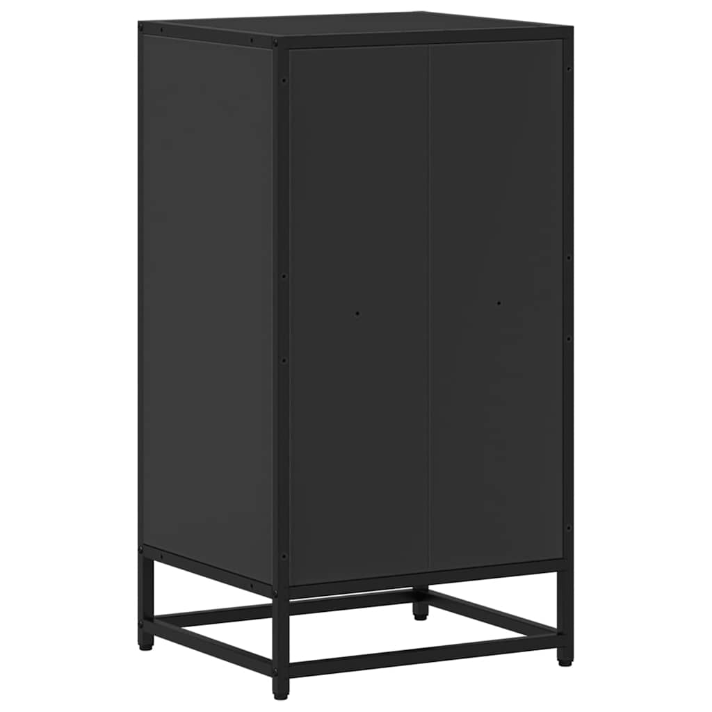 Bibliothèque noir 40x35x76 cm bois d'ingénierie - XIOS