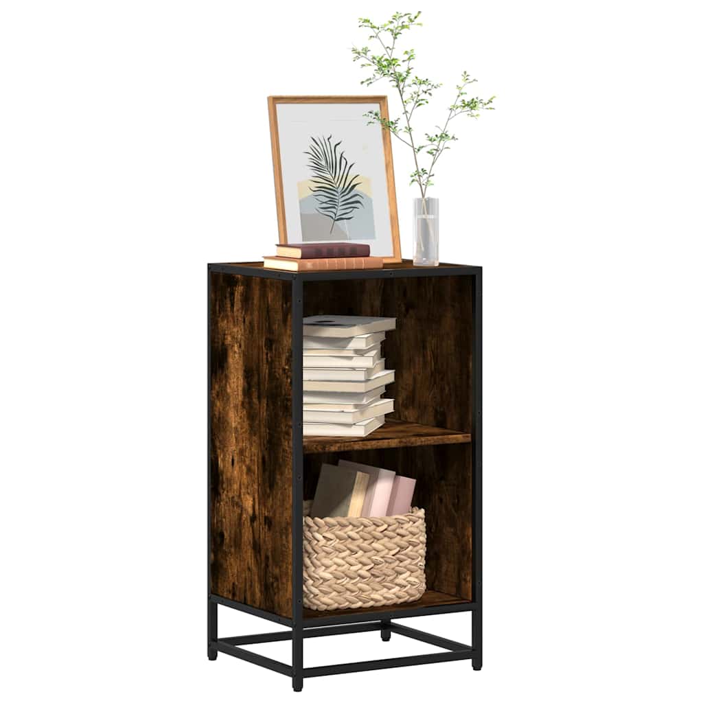 Bibliothèque chêne fumé 40x35x76 cm bois d'ingénierie - XIOS