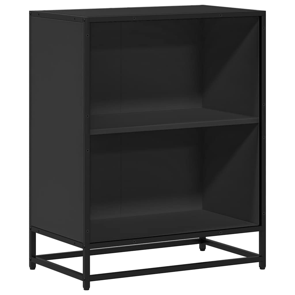 Bibliothèque noir 60x35x76 cm bois d'ingénierie - XIOS