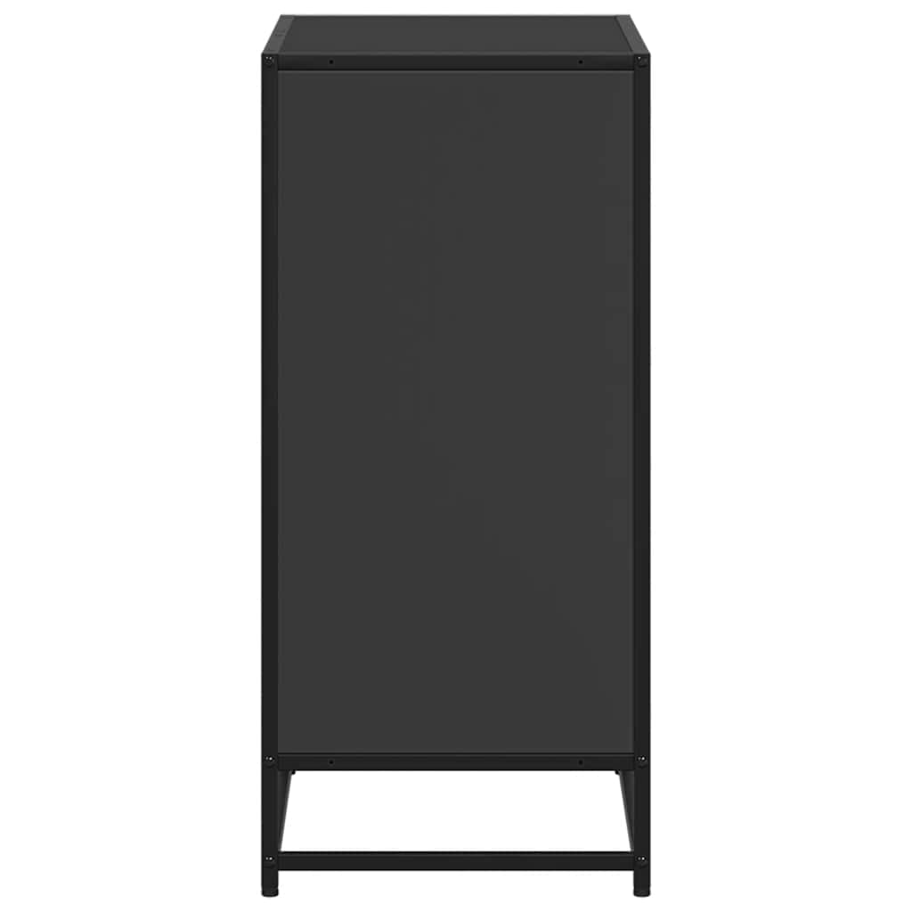 Bibliothèque noir 60x35x76 cm bois d'ingénierie - XIOS