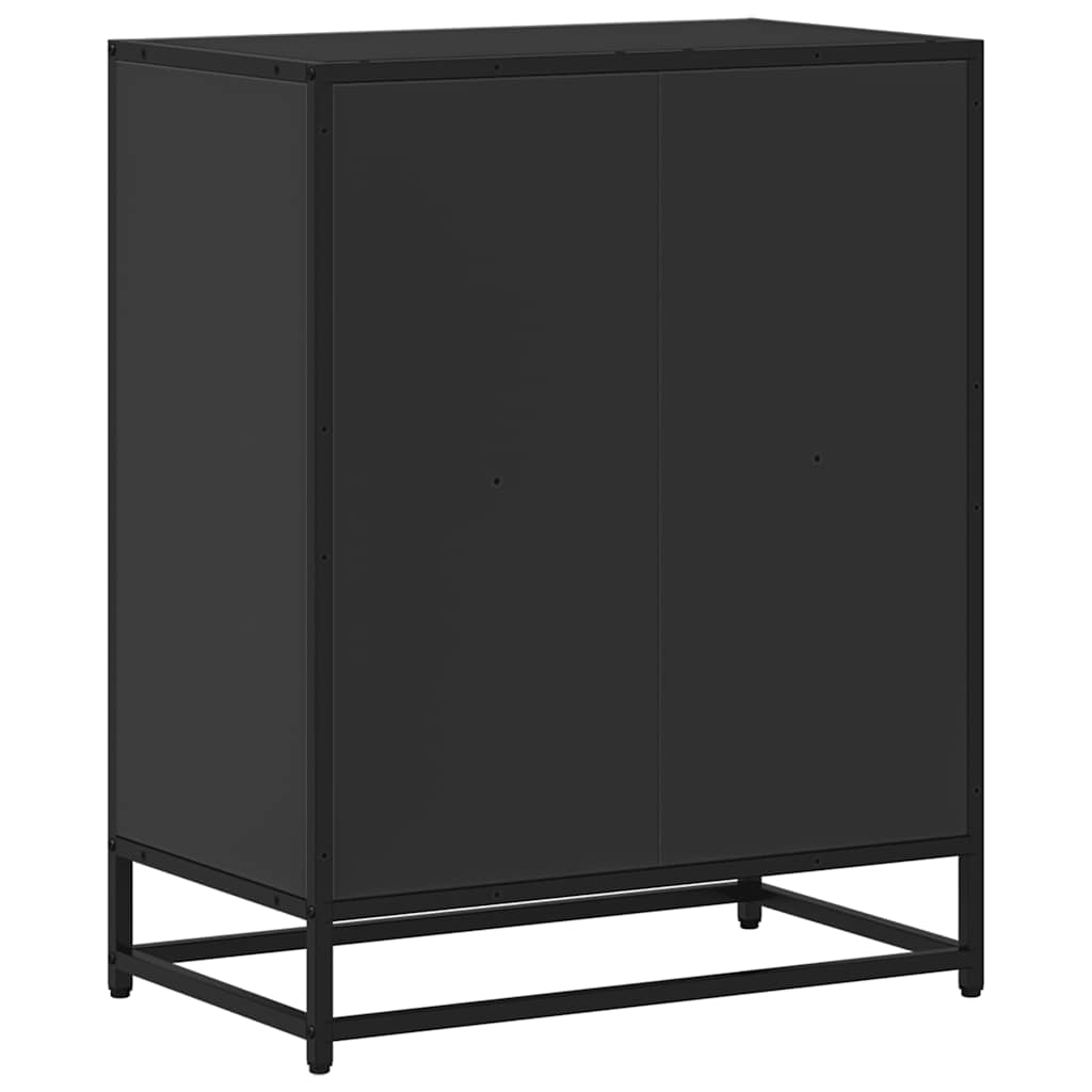 Bibliothèque noir 60x35x76 cm bois d'ingénierie - XIOS