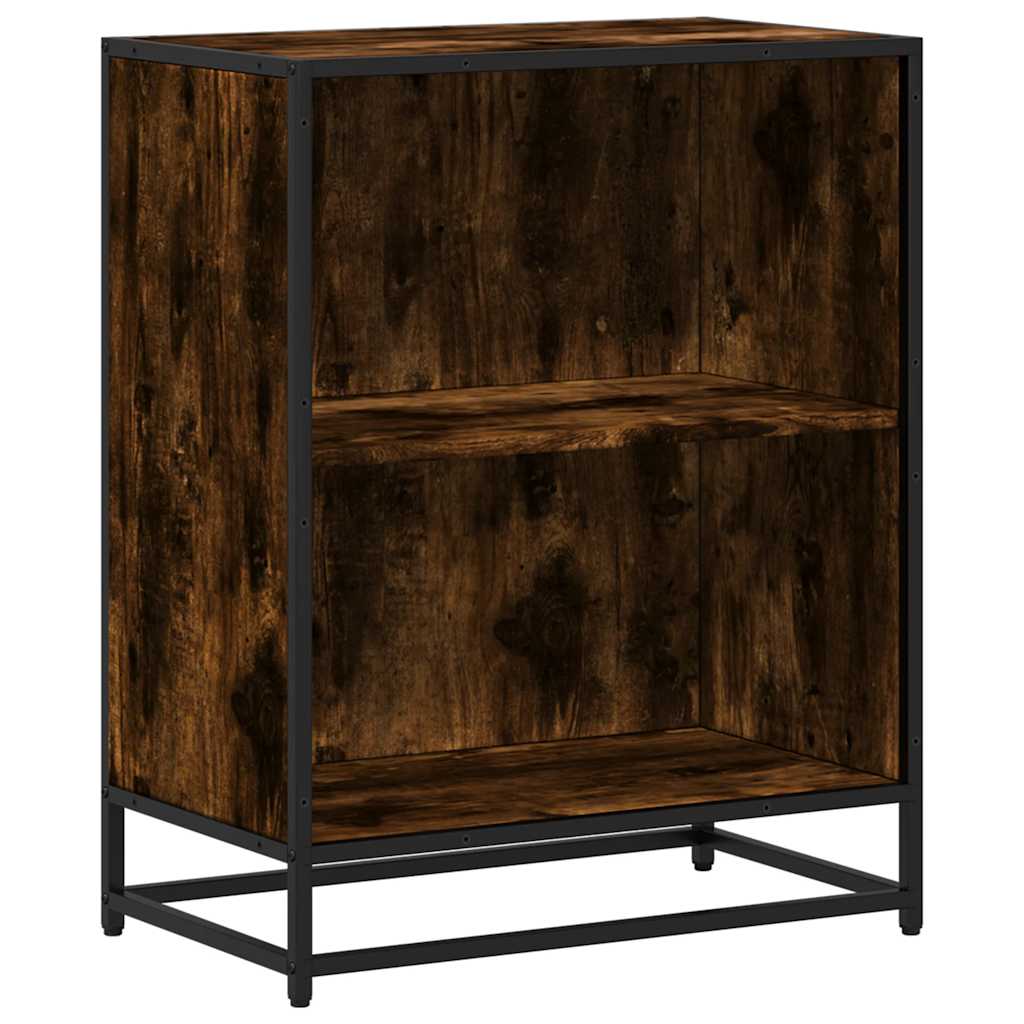 Bibliothèque chêne fumé 60x35x76 cm bois d'ingénierie - XIOS