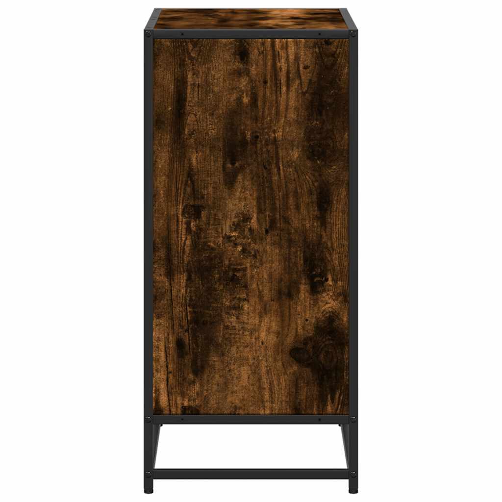 Bibliothèque chêne fumé 60x35x76 cm bois d'ingénierie - XIOS