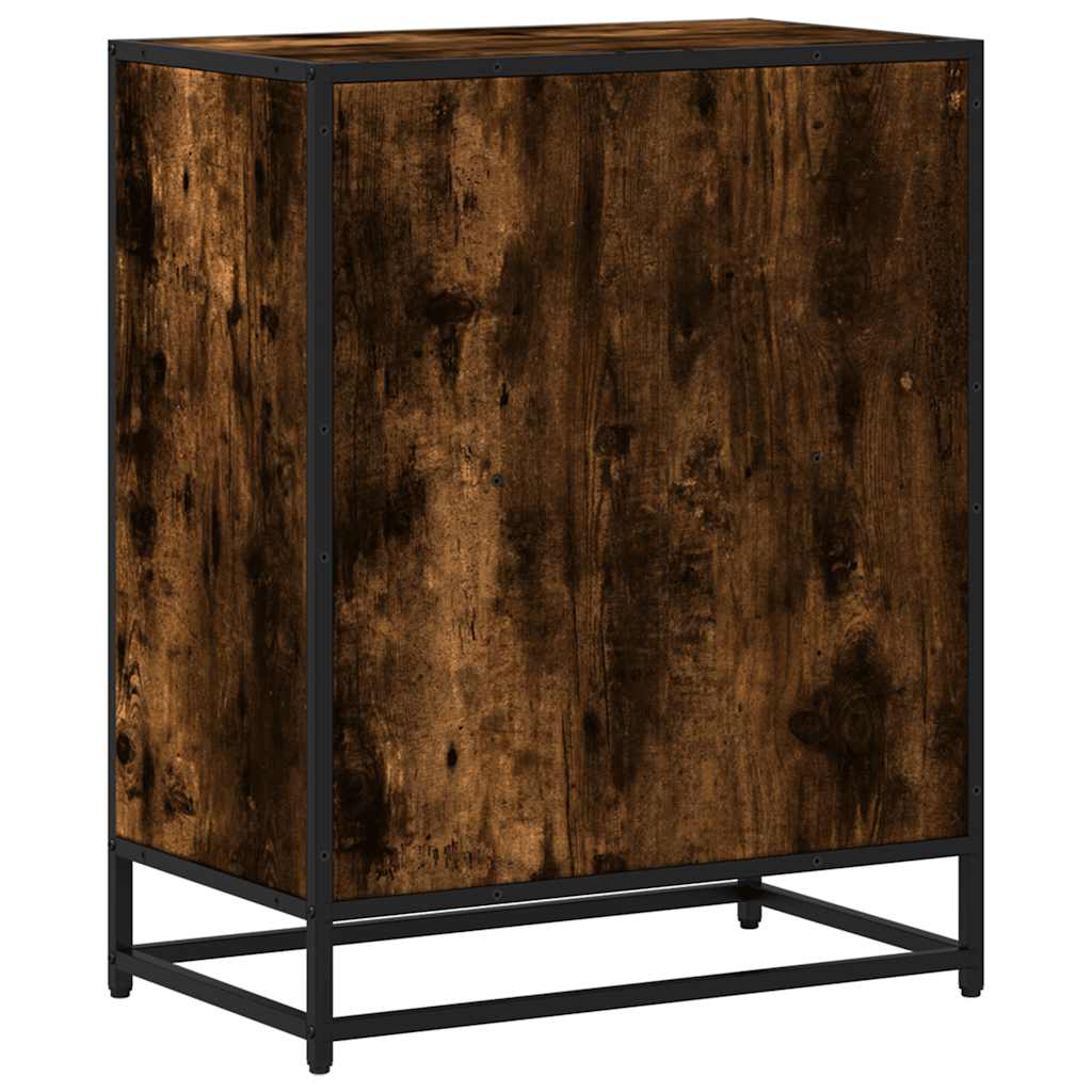 Bibliothèque chêne fumé 60x35x76 cm bois d'ingénierie - XIOS